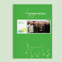Grüner Wecker, Informationen zur Wahl 2011, Front, Format: DIN A4 (DIN A3, offen)