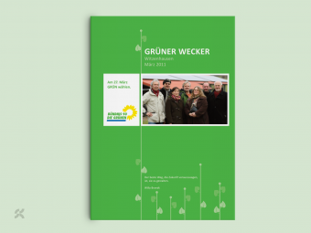 Grüner Wecker, Informationen zur Wahl 2011, Front, Format: DIN A4 (DIN A3, offen)