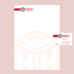 Geschäftspapier und Visitenkarte für Herrholz Elektro