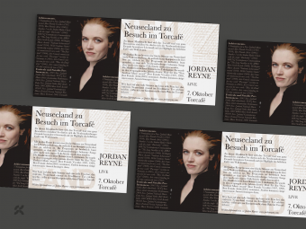 Flyer für die Musiknacht in Neubrandenburg mit Jordan Reyne