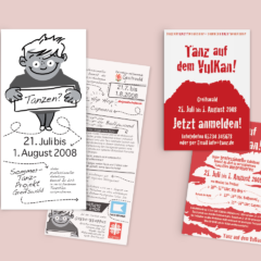 Flyer für das Sommer-Tanz-Projekt 2008 inkl. Alternative