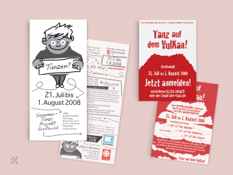 Flyer für das Sommer-Tanz-Projekt 2008 inkl. Alternative